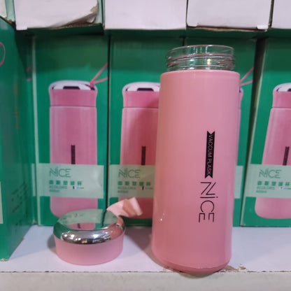 BPA Free Glass Water Bottle | 400ml Portable Tumbler | With Protective Plastic Shell | For School, Gym, Home & Office