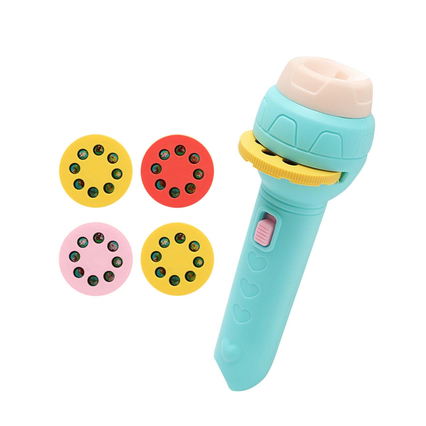 Children’s Slide Projector Torch With 4 Reels | Dinosaur & Animal Patterns | Bedtime Night Light | Educational Toy