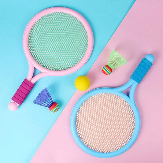 Kids Badminton & Tennis Racket Set – Easy-To-Handle Outdoor Sports Toy With 2 Rackets, 1 Ball, And 1 Shuttlecock For Fun Indoor & Outdoor Play