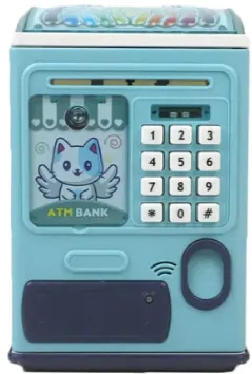 Creative Money Box ATM Machine | Password & Fingerprint Protection | Kids Savings Bank | Music & Auto Roll
