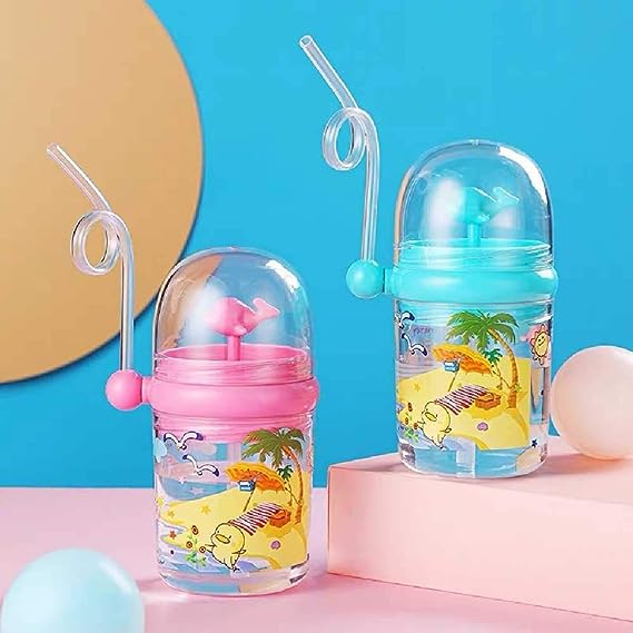 Children Whale Spray Cup Sippy Bottle Cartoon Baby with Sippy Kettle Outdoor Portable Children's Cup