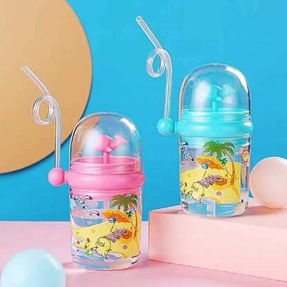 Children Whale Spray Cup Sippy Bottle Cartoon Baby with Sippy Kettle Outdoor Portable Children's Cup