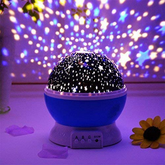 360° Rotating Star Master Projection Lamp | USB/Battery Operated | LED Moon & Starry Sky Night Light