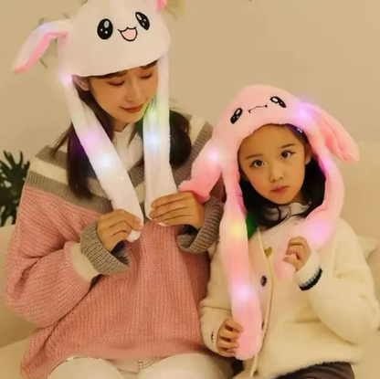 Bunny Caps: Winter Plush Ear Muffs & Ear Warmers with LED Lights