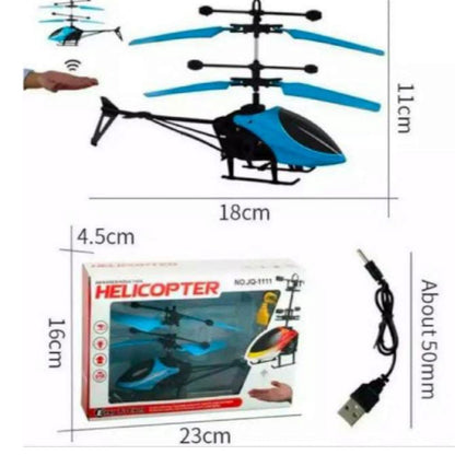Infrared Induction LED Helicopter – Hand Sensor Controlled, Rechargeable Flying Toy | Helicopter For Children