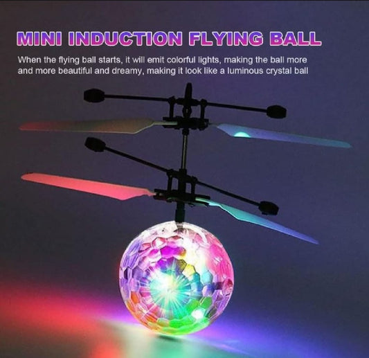 Hand Control Flying Ball with Motion Sensors, 3D Lights, Gravity Sensor, Multi Infrared Induction RC LED Light Helicopter Toy, USB Rechargeable Crystal Ball
