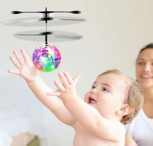 Hand Control Flying Ball with Motion Sensors, 3D Lights, Gravity Sensor, Multi Infrared Induction RC LED Light Helicopter Toy, USB Rechargeable Crystal Ball