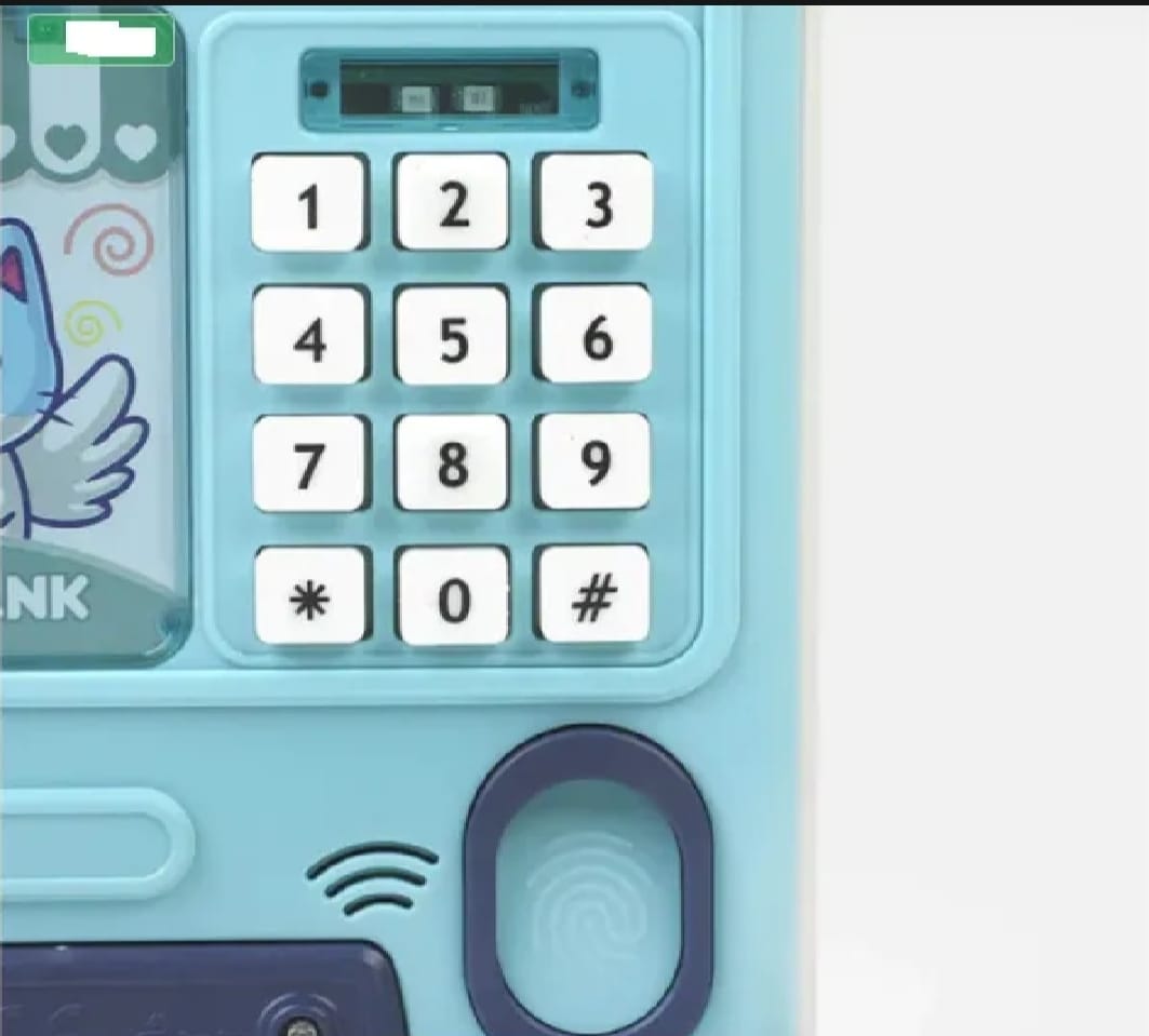 Creative Money Box ATM Machine | Password & Fingerprint Protection | Kids Savings Bank | Music & Auto Roll