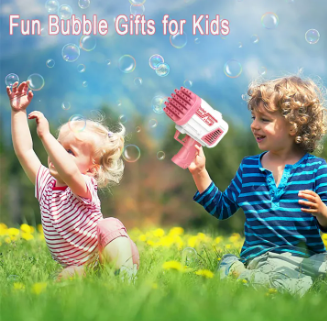 Bubble Bazooka Pro: Electric 2-In-1 Rocket Bubble Gun | Fast Bubbles For Parties, Beach & Backyard Fun