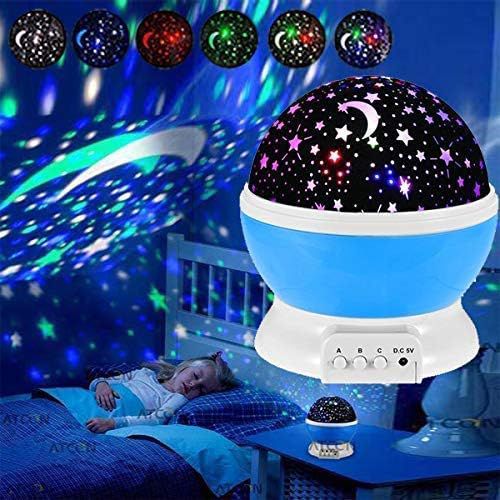 360° Rotating Star Master Projection Lamp | USB/Battery Operated | LED Moon & Starry Sky Night Light