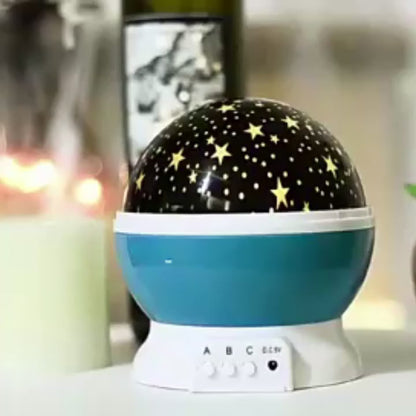 360° Rotating Star Master Projection Lamp | USB/Battery Operated | LED Moon & Starry Sky Night Light